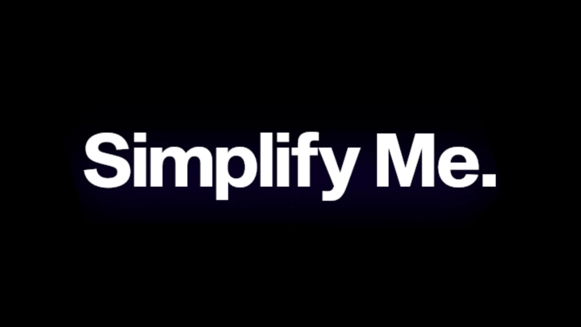 Simplify Me. project artwork.